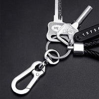 MONTRAVE Woven Leather Keychain view 4
