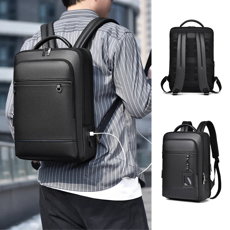 MONTRAVE Executive PU Leather Backpack — product view