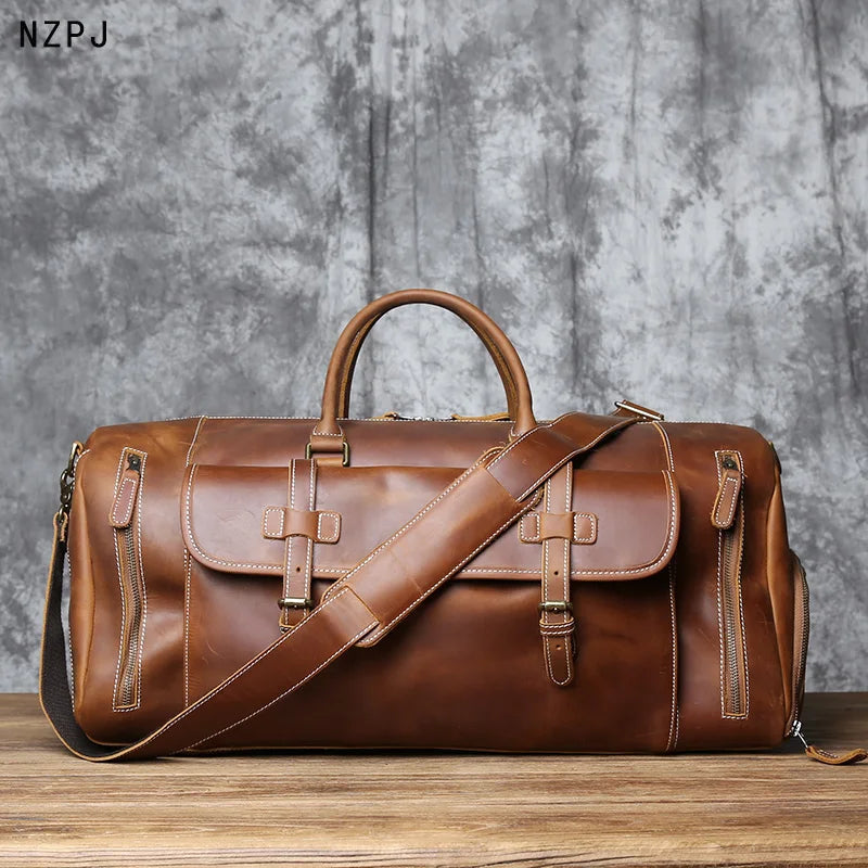 MONTRAVE Vintage Leather Duffel — product view