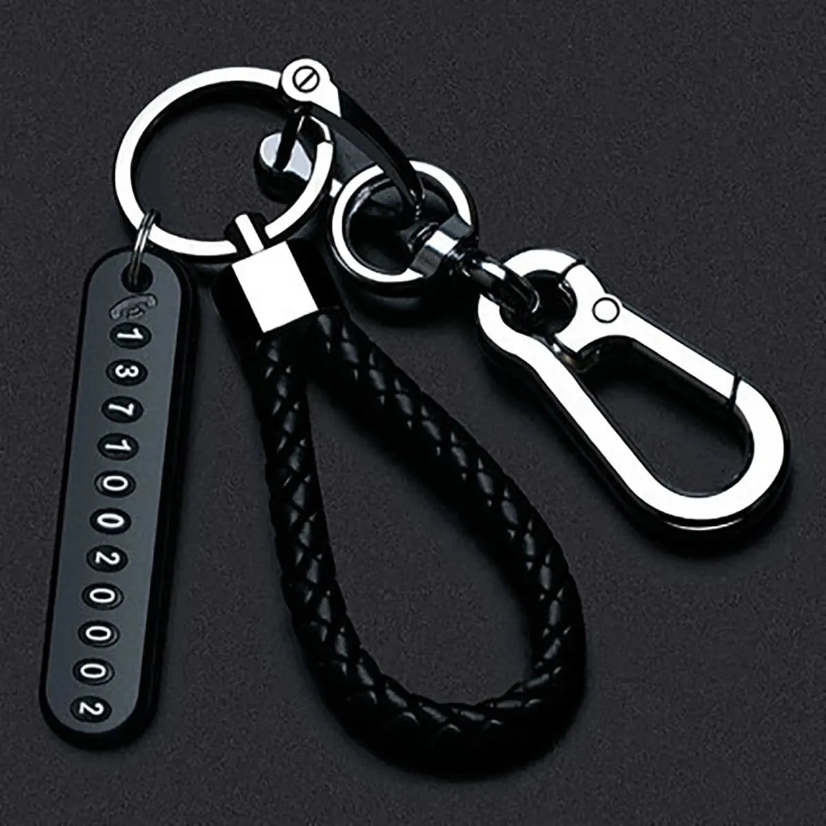 MONTRAVE Woven Leather Keychain
