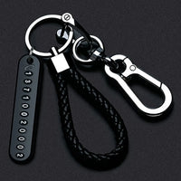 MONTRAVE Woven Leather Keychain view 1