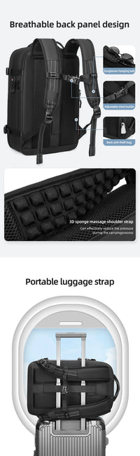 MONTRAVE Compression Travel Backpack — 17" Laptop, Extended Capacity view 2