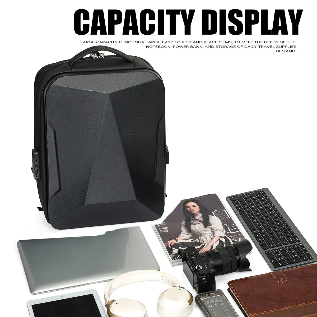 MONTRAVE Expandable Hard-Shell Backpack — product view