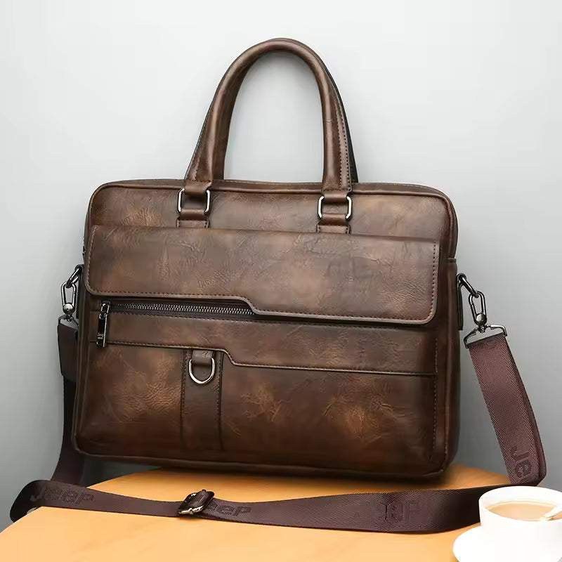 MONTRAVE Multi-Pocket Briefcase — Waterproof Business Carry
