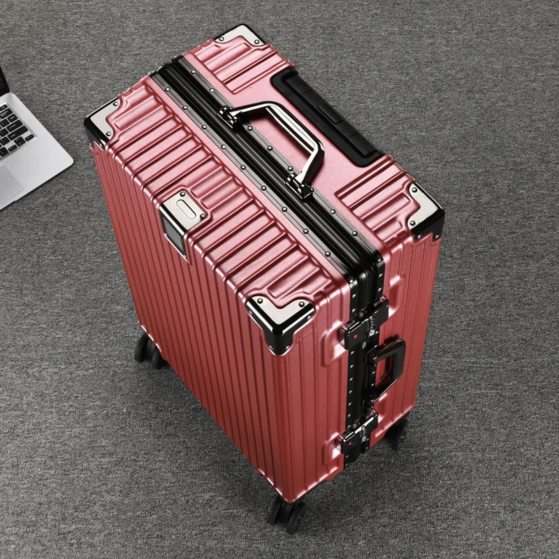 MONTRAVE Aluminum Frame Hardshell Suitcase — Rose Gold — product photo