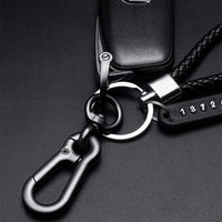 MONTRAVE Woven Leather Keychain view 6