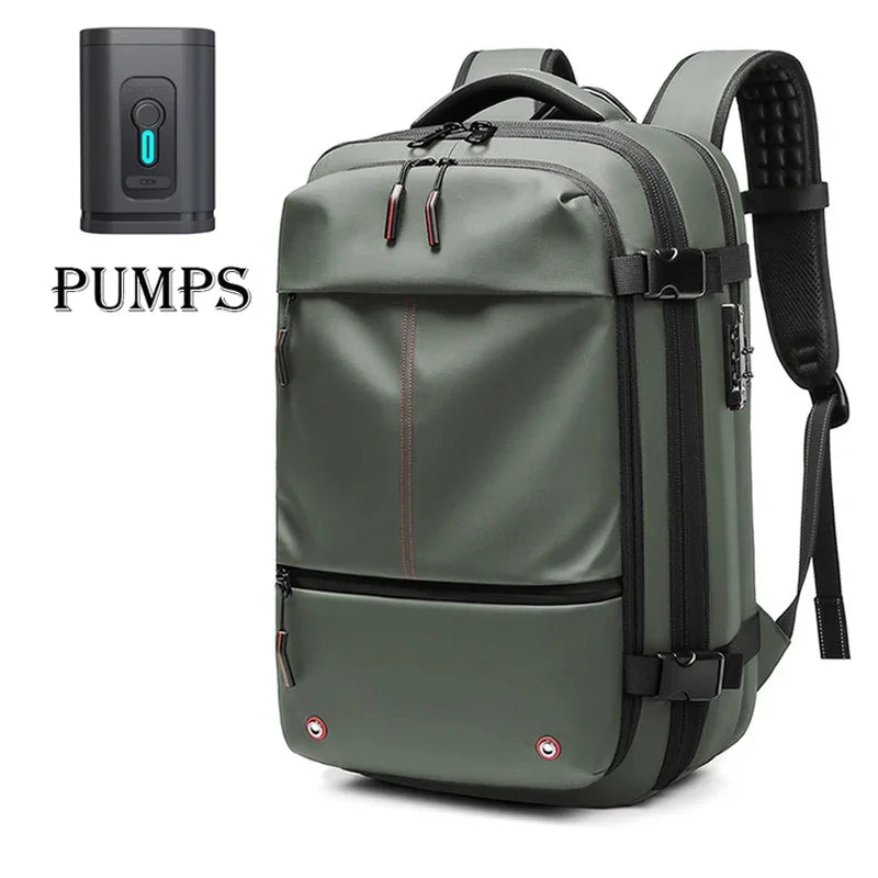 MONTRAVE Compression Travel Backpack — 17" Laptop, Extended Capacity