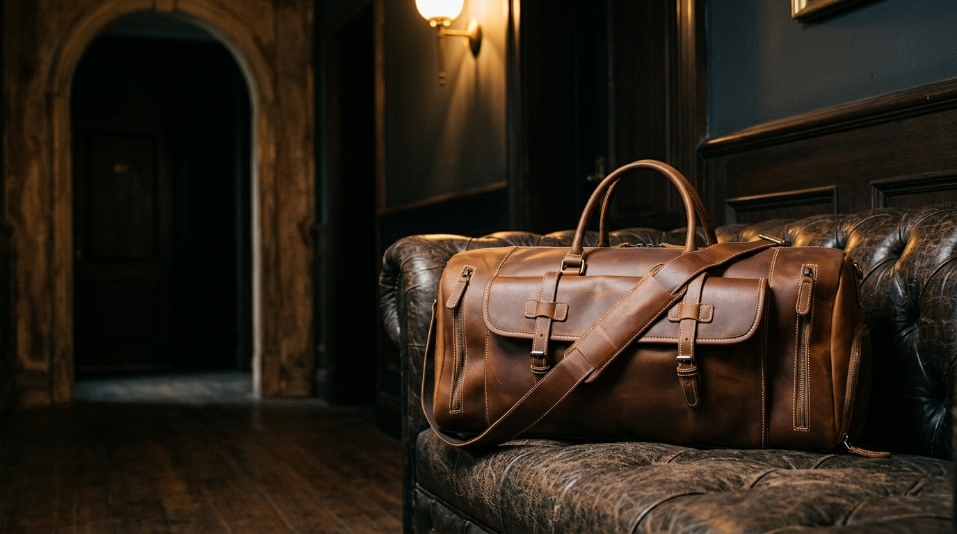 Montrave Vintage Leather Duffel — Crazy Horse Top-Grain Carry Bag