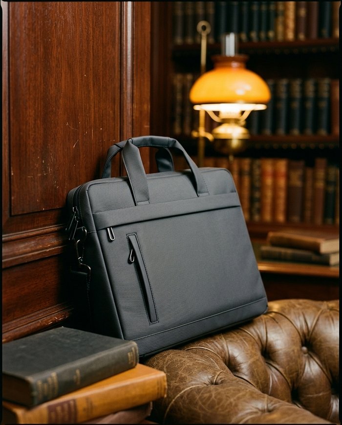 MONTRAVE Messenger Briefcase — PU Leather, 14" Laptop