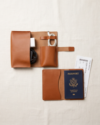 MONTRAVE Leather Cable Organizer Pouch — Roll-Up Tech Case view 8